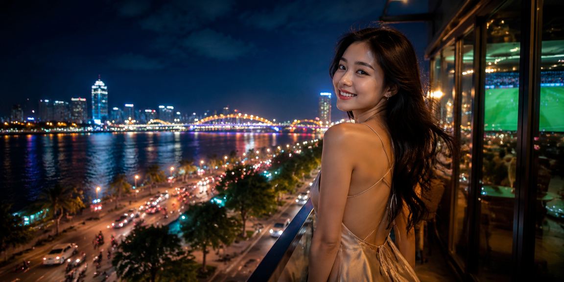 Người dùng tại Đà Nẵng xem kèo bóng đá ven biển qua điện thoại