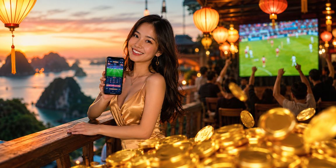 Người dùng Hội An tham gia cá cược esports dưới ánh đèn lồng lễ hội